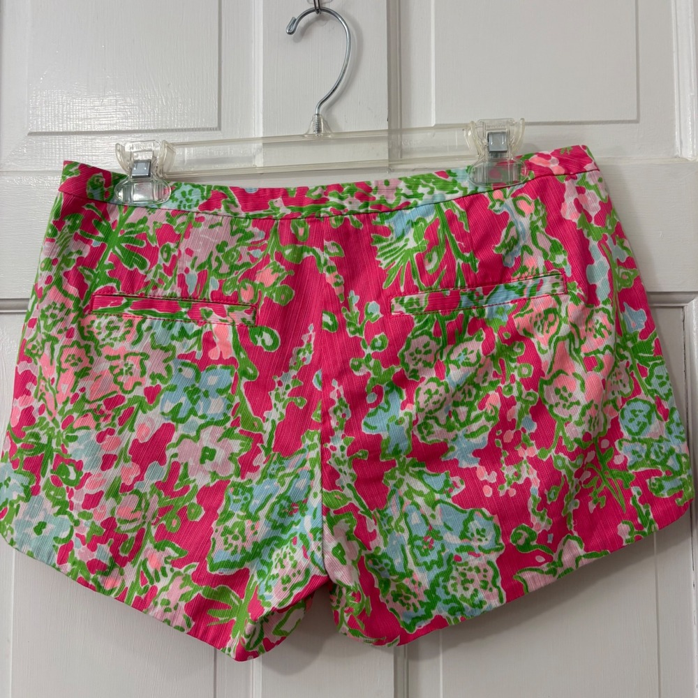 Lilly Pulitzer Adie Shorts 4 Flamingo Pink Southern Charm Resort Beach Preppy - Picture 2 of 6